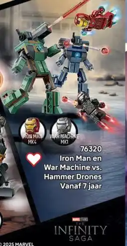 LEGO 76320 Iron Man en War Machine vs. Hammer Drones aanbieding