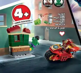 LEGO 76287 Iron Man met motor en de Hulk aanbieding