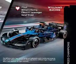 LEGO 77249 Williams Racing FW46 F1 racewagen aanbieding