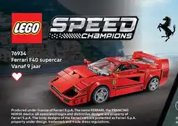 LEGO 76934 Ferrari F40 supercar aanbieding