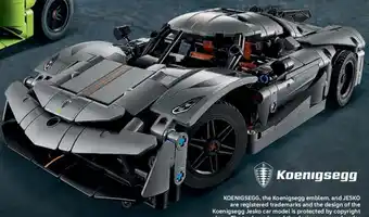 LEGO 42173 Koenigsegg Jesko Absolut grijze hypercar aanbieding