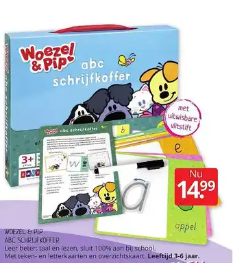 Boekenvoordeel Woezel & Pip ABC Schrijfkoffer aanbieding