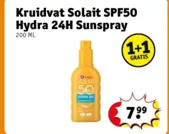 Kruidvat Kruidvat Solait SPF50 Hydra 24H Sunspray aanbieding