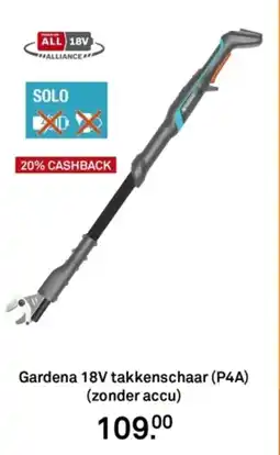 Karwei Gardena 18V takkenschaar aanbieding