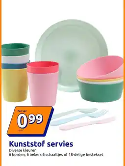 Action Kunststof servies aanbieding