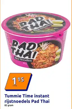 Action Tummie Time instant rijstnoedels Pad Thai aanbieding