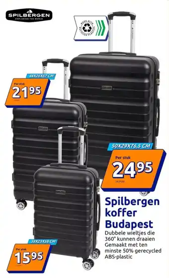 Action Spilbergen koffer Budapest aanbieding