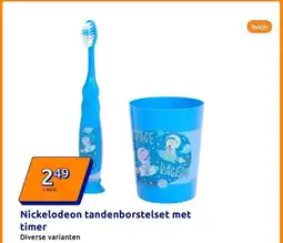 Action Nickelodeon tandenborstelset met timer aanbieding