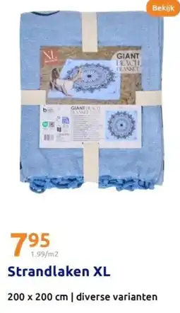Action Strandlaken XL aanbieding