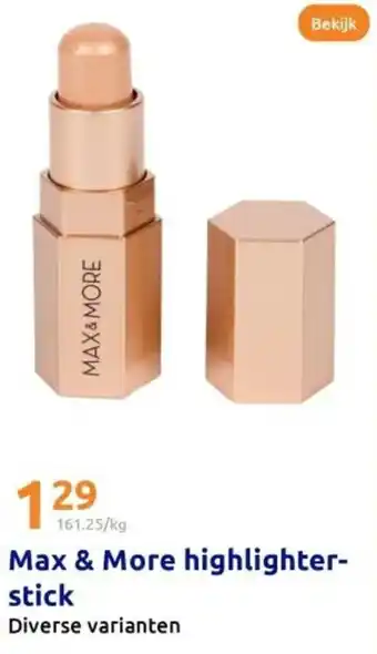 Action Max & More highlighter stick aanbieding