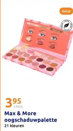 Action Max & More oogschaduwpalette aanbieding