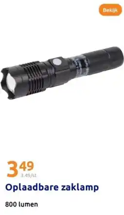 Action Oplaadbare zaklamp aanbieding