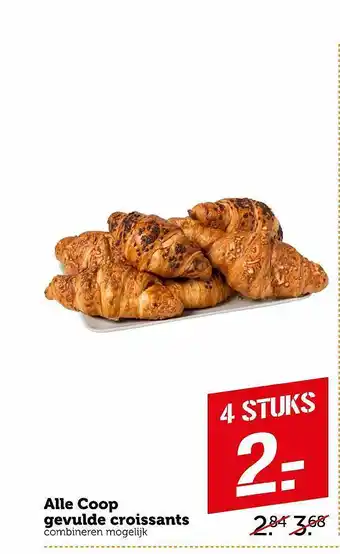 Coop Alle Coop Gevulde Croissants aanbieding