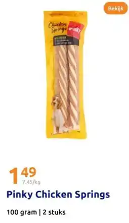 Action Pinky Chicken Springs aanbieding