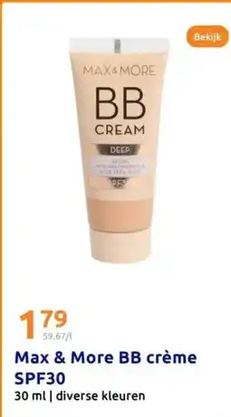 Action Max & More BB crème SPF30 aanbieding