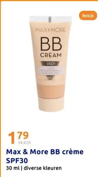 Action Max & More BB crème SPF30 aanbieding