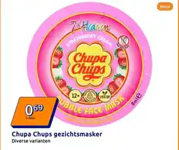 Action Chupa Chups gezichtsmasker aanbieding