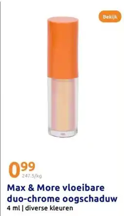 Action Max & More vloeibare duo-chrome oogschaduw aanbieding