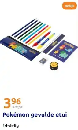 Action Pokémon gevulde etui aanbieding
