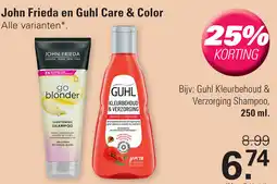 De Online Drogist John Frieda en Guhl Care & Color aanbieding