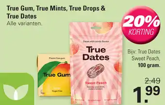 De Online Drogist True Gum, True Mints, True Drops & True Dates aanbieding