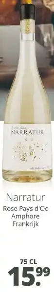 Mitra Narratur Rose Pays d'Oc Amphore aanbieding