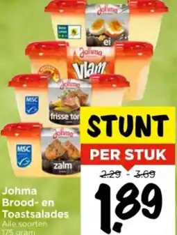Vomar Voordeelmarkt Johma Brood en Toastsalades aanbieding