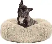 Bol.com Pet Perfect Donut Hondenmand 60cm - Fluffy Hondenkussen - Hondenbed - Beige - Wasbaar aanbieding