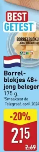 ALDI Borrel blokjes 48+ jong belegen aanbieding