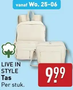 ALDI LIVE IN STYLE Tas aanbieding