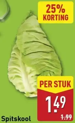ALDI Spitskool aanbieding