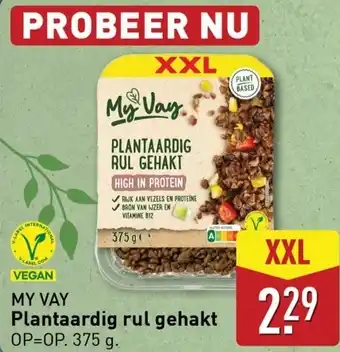 ALDI My vay Plantaardig rul gehakt aanbieding