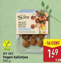 ALDI My vay Vegan balletjes aanbieding