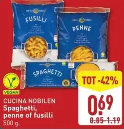 ALDI Spaghetti, penne of fusilli aanbieding