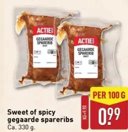 ALDI Sweet of spicy gegaarde spareribs aanbieding