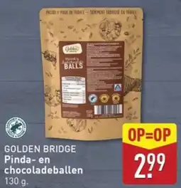 ALDI Golden Bridge Pinda en chocoladeballen aanbieding