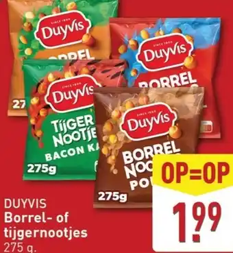 ALDI Duyvis Borrel of tijgernootjes aanbieding