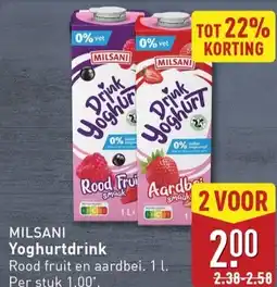 ALDI Milsani Yoghurtdrink aanbieding