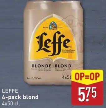 ALDI Leffe 4-pack blond aanbieding