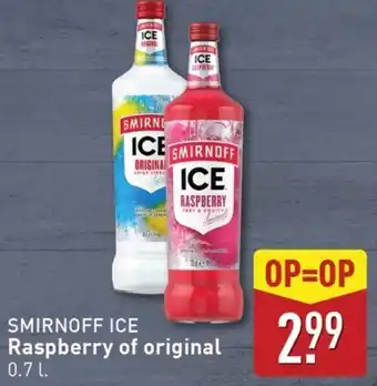 ALDI Smirnoff ice Raspberry of original aanbieding