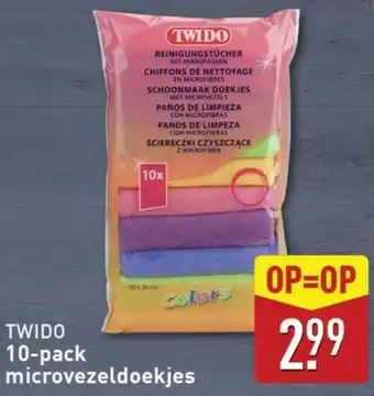 ALDI Twido 10-pack microvezeldoekjes aanbieding