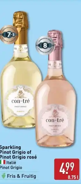 ALDI Sparkling Pinot Grigio of Pinot Grigio rosé aanbieding