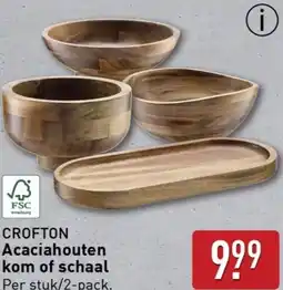 ALDI Crofton Acaciahouten kom of schaal aanbieding