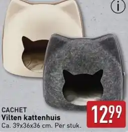 ALDI Cachet vilten kattenhuis aanbieding