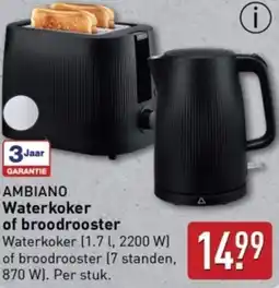 ALDI Ambiano Waterkoker of broodrooster aanbieding