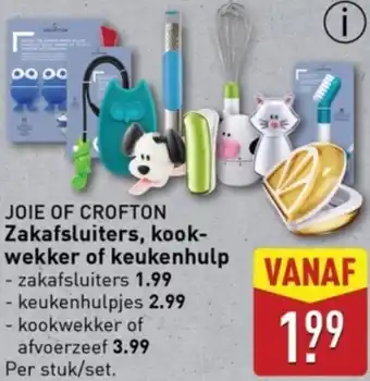 ALDI Joie of crofton zakafsluiters, kook wekker of keukenhulp aanbieding