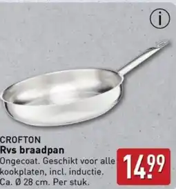 ALDI Crofton Rvs braadpan aanbieding