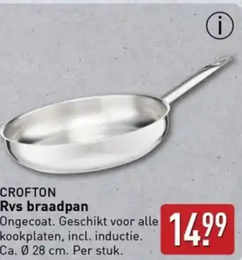 ALDI Crofton Rvs braadpan aanbieding
