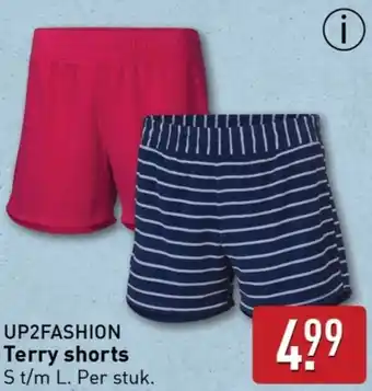 ALDI Up2fashion terry shorts aanbieding