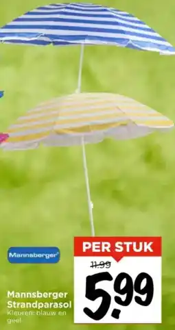 Vomar Voordeelmarkt Mannsberger Strandparasol aanbieding
